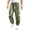 Mint Green, variant on Mens Baggy Camo Cargo Pants Maple Leaf Print Drawstring Waist Tapered Cargo Sweatpants with Flap Pockets Straight Wide Leg Bottoms Hunting Casual Fashion Loose Fit Y2k Clothing,White 2XL