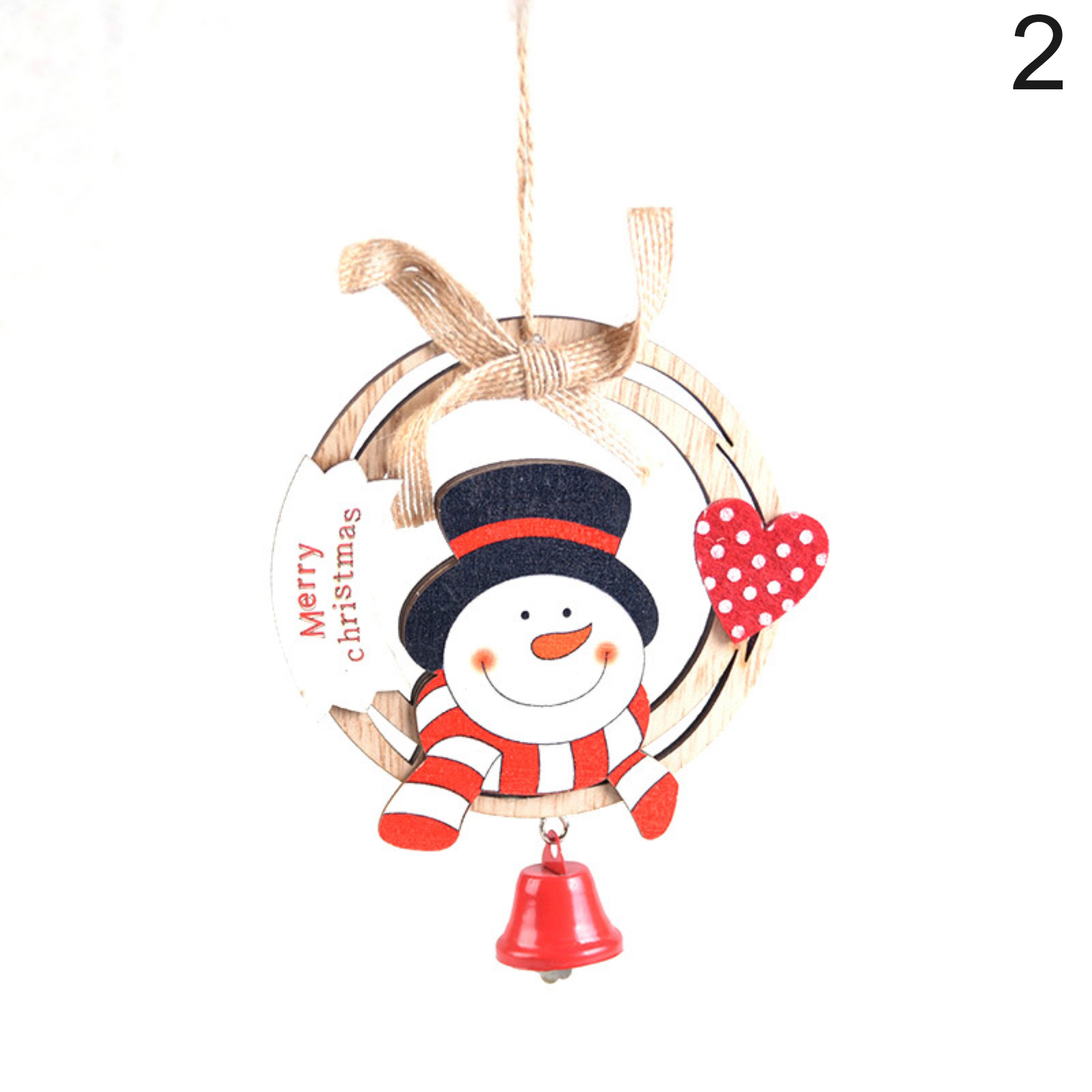 Wirlsweal Cartoon Wood Santa Claus Snowman Elk Shape Floral Hoop With 