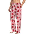thumbnail image 6 of Salouo Strawberry Print Pajama Pants for Men, Lounge Pants Elastic Waistband Casual Men's sleepwear Loungewear Sleep Pajama Pant -XX-Large, 6 of 7