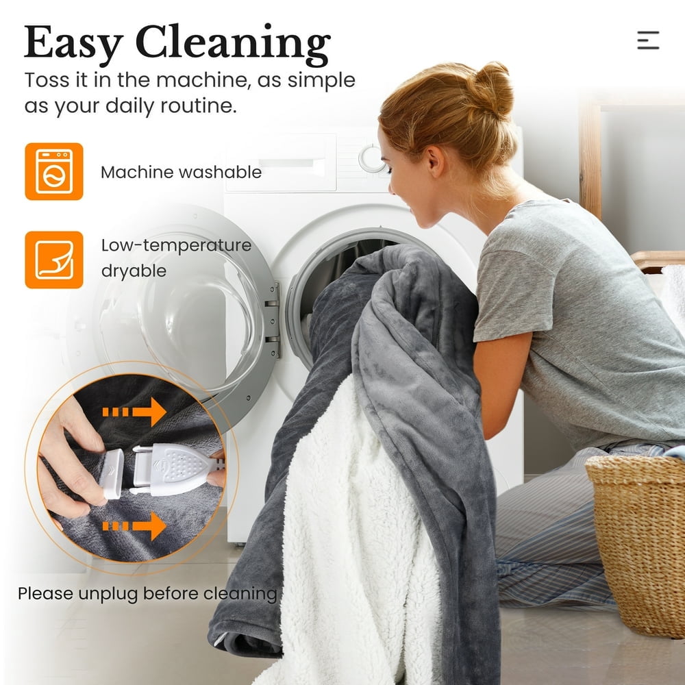 Royalcraft Electric Blanket King Size with Dual Control, 10 Heating Levels& 12 hours Auto-off, Overheat Protection, Beige