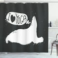thumbnail image 1 of Ambesonne Yoga Shower Curtain, Polar Bear Grunge, 69"Wx84"L, Charcoal Grey White, 1 of 3
