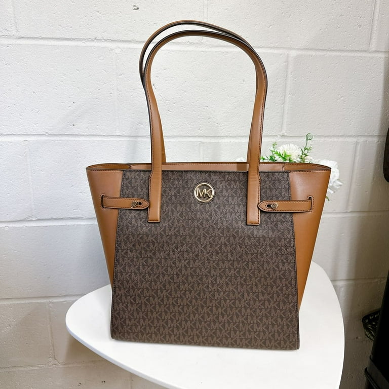 Brown Mk Bay Large Logo Tote Michael Kors 35S2GNMT3B Tote Bag IN Brown