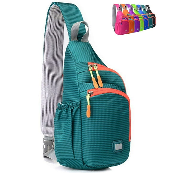 Peicees Mochila pequeña con bandolera, impermeable, unisex, bandolera en el pecho