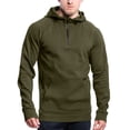 thumbnail image 2 of pstuiky mangas largas para hombre, Suéter informal de moda para hombre, color liso, con capucha y manga larga Tops casuales para hombres l, 2 of 5