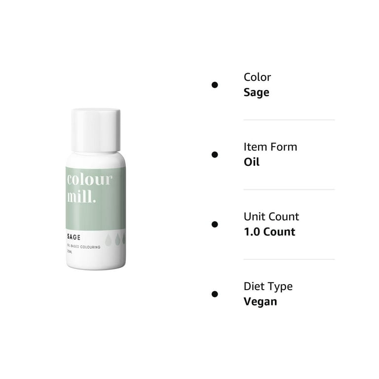 Colour Mill Oil-Based Food Coloring, 20 Milliliters Sage 
