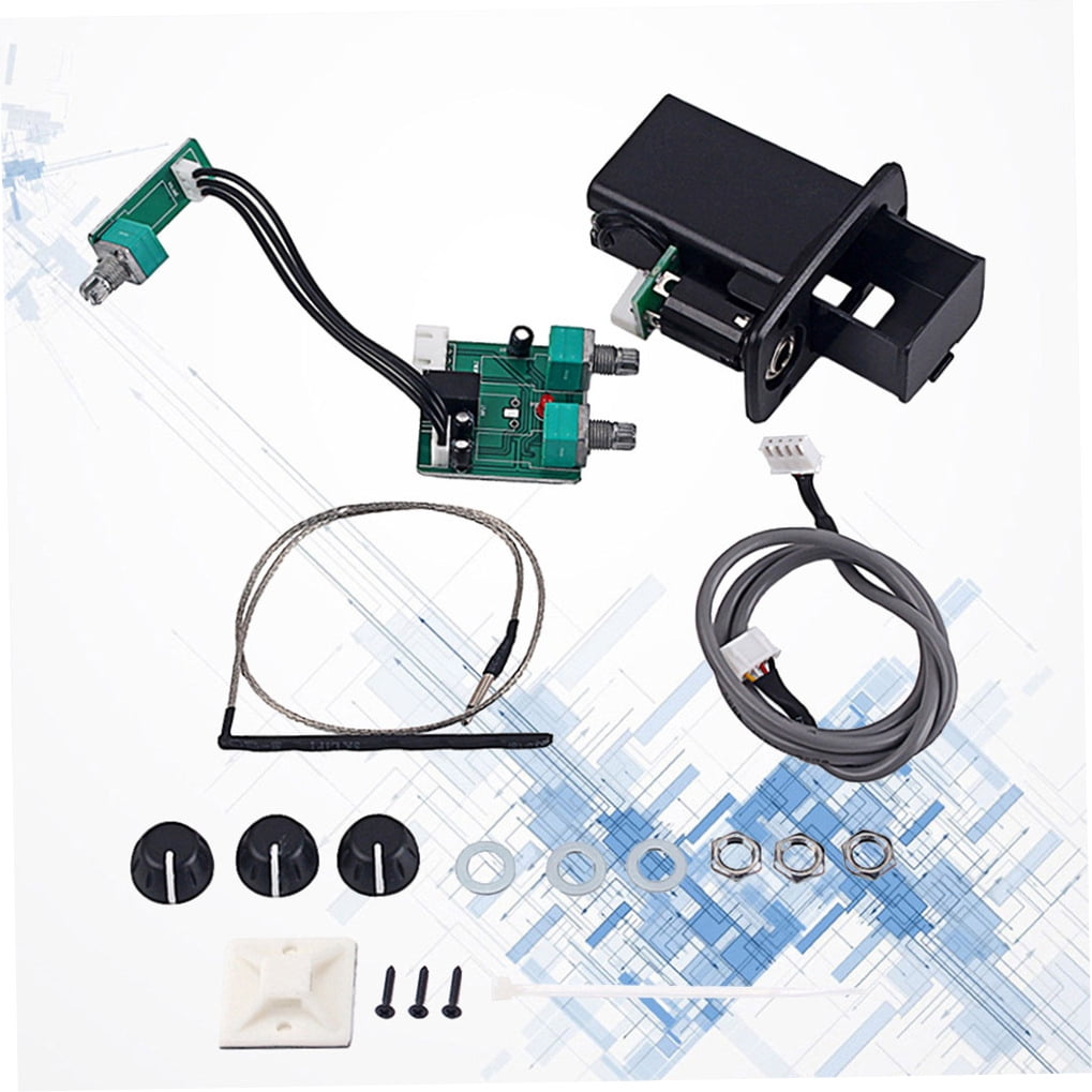 TOYMYTOY Guitar Piezo Pickup with Preamp System and Rotary Controls for Tone and Volume Black
