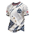 thumbnail image 2 of England 2026 Soccer Cup Fan Jersey for Men, Short Sleeve Crew Neck Shirt with Red & White Cross Pattern, Breathable Athletic Top, 1 PC Vermilion L, 2 of 4