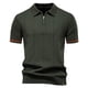 thumbnail image 1 of pstuiky camisetas de hombre, Suéter informal de manga corta con cuello vuelto, cómodo y liso para hombre camisas casuales para hombre m, 1 of 3
