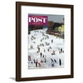 thumbnail image 1 of Fox River IceSkating Saturday Evening Post Cover, January 11, 1958, Framed Art Print Wall Art by John Falter Sold by Art.Com, 1 of 5