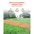 thumbnail image 4 of VEVOR Cedar Wood Garden Pathway, 12 ft L x 17 in W, Non-Slip Straight Garden Walkway, Roll Out Cedar Outdoor Walkway Path with Wire Rope Connection, Decorative Garden Paver for Backyard Wedding Party, 4 of 9