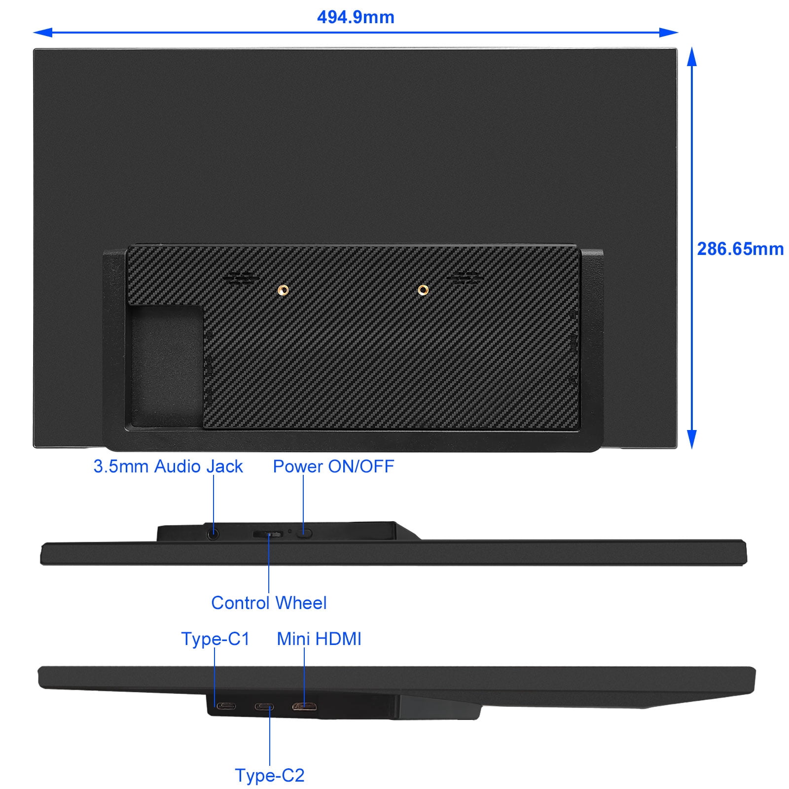 KURIETIM 21.5 Inch Portable Monitor 100Hz | Large Screen FHD 1080P IPS External Display