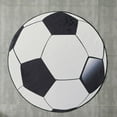 thumbnail image 5 of Spaco Soccer Ball Shape Machine Washable Extra Soft Decorative Area Rug, Soft Ultra-Thin Stain Resistant Machine Washable Rugs for Bedroom,Non-Slip Backing Large Area Rug, 5 of 8