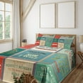 thumbnail image 3 of Ambesonne Saying Fitted & Top Sheet Set with Shams, Uplifting Wise Messages, Beige Green Red, 3 of 8
