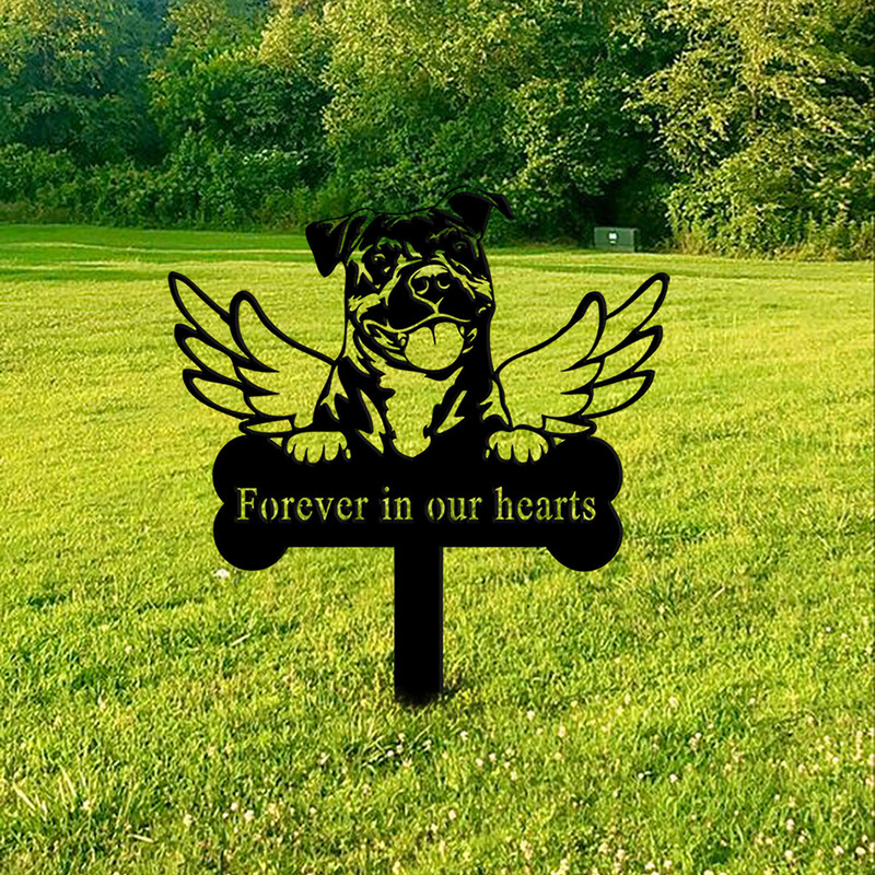 Vizsla Dog Memorial Metal Stake Sympathy Sign Plaque,Pet Grave Marker,Remembrance Stake for Patio Yard Decoration