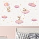 thumbnail image 1 of Calcomanías de pared con estrella de nube de conejo para recámara, habitación de niñas, conejo, luna y estrellas, decoración de cuarto de bebé,, 1 of 3