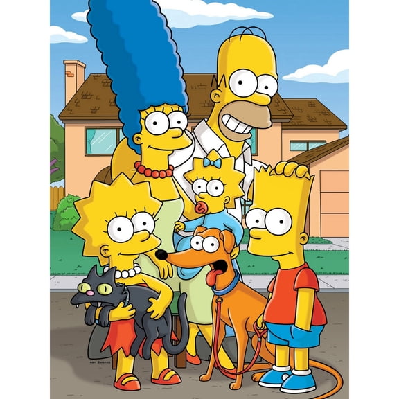 The Simpsons Diamond Painting Set (for Adults) 5D DIY Anime Diamond Art Set (for Beginners) Round Full Diamond Diamond Painting Gemstone Art Crafts (Home Wall Decoration Gift)