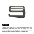 thumbnail image 4 of Unique Bargains 1.5' 38mm Webbing Release G Hook Buckle Adjusters for Backpack Strap, 8Pack Dark Grey, 4 of 5
