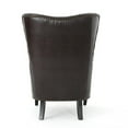 thumbnail image 4 of Noble House Warner High Back Bonded Faux Leather Chair in Brown, 4 of 9