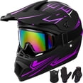 thumbnail image 1 of Casco de motocross Yesmotor para jóvenes y niños, integral, DOT, morado, 1 of 7