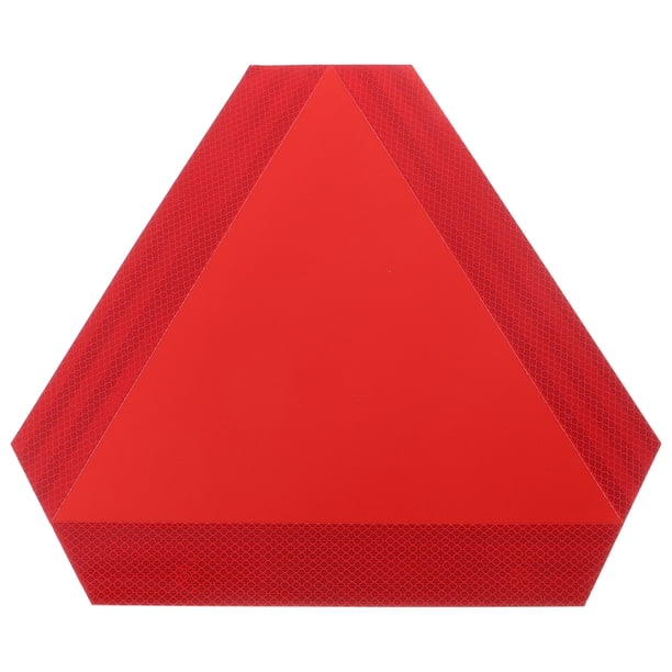 Señal de seguridad para vehículos de movimiento lento con tablero reflectante, señal triangular reflectora