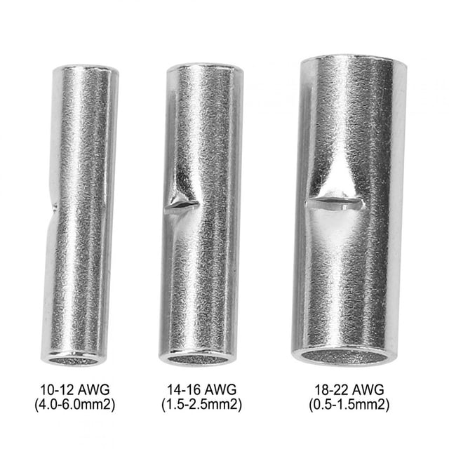 Liukouu 150 Piece Bare Non Insulated Butt Connector Splice Wire Terminal Kit
