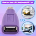 thumbnail image 5 of USB to PS2 Adapter,Purple USB Female to PS/2 Male Converter Adapter for Mouse and Keyboard, 5 of 6
