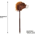 thumbnail image 3 of Linzy Plush 36'' Horse Riding Stick , with Galloping Sounds, Adjustable Telescopic Stick, Adjust to 3 Different Sizes, Kids of Different Ages, Dark Brown (A-20216DB), 3 of 7