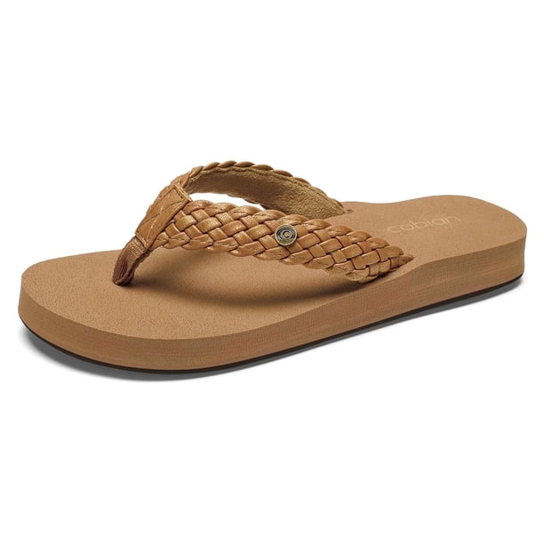 Sandalia Cobian, trenzada, para mujer, color castaño