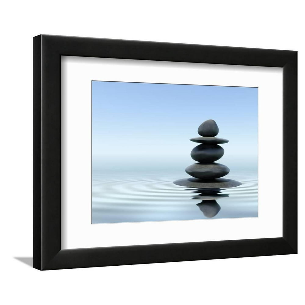 Zen Stones In Water Framed Print Wall Art By f9photos