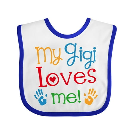 

Inktastic My Gigi Loves Me Grandchild Gift Baby Boy or Baby Girl Bib