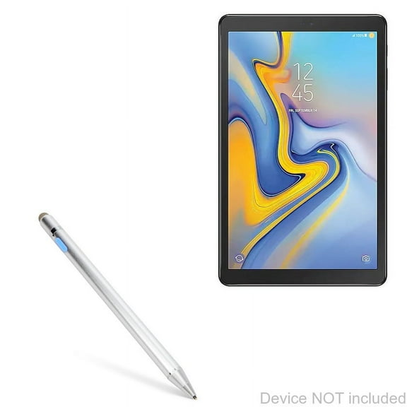 Samsung Galaxy Tab A 10.5 Wi-Fi Stylus Pen, BoxWave® [AccuPoint Active Stylus] Electronic Stylus with Ultra Fine Tip for Samsung Galaxy Tab A 10.5 Wi-Fi - Metallic Silver