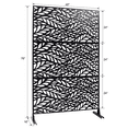 thumbnail image 3 of Tcbosik Metal Privacy Screen for Indoor & Outdoor, 76"H x 48"W Decorative Metal Privacy Fence Divider for Garden Patio Backyard, Black, 3 of 8
