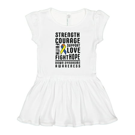

Inktastic Down Syndrome Awareness Strenth Courage Support Girls Toddler Dress