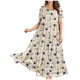 thumbnail image 1 of ICHUANYI Clearance Women Casual Loose Bohemian Floral Dresses With Pockets Short Sleeve Summer Beach Swinging Dress(Yellow, M) ICHUANYI WER2023080711159, 1 of 4