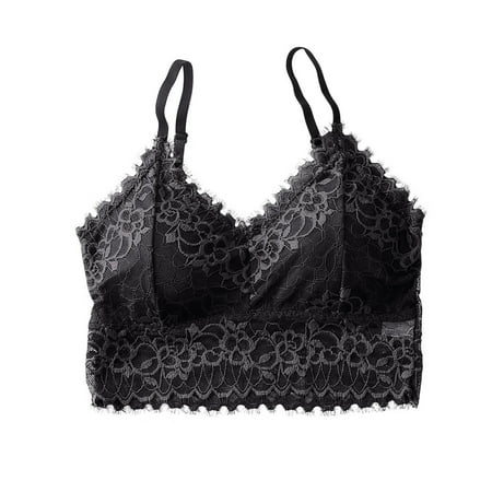 

Holiday Savings Clearance 2022! DZT1968 Ladies Fashion Charming Comfortable Breathable No Steel Ring Sexy Lace Flowers Bra Woman Underwear