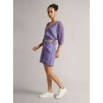 thumbnail image 5 of Zaccai Women's Purple Georgette Geometric Wrap Co-ord Set, 5 of 5