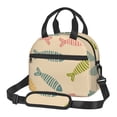 thumbnail image 1 of DouZhe Lunch Bags for Women and Men, Funny Cute Fish Doodles Prints Reusable Portable Insulated Cooler Waterproof Lunch Tote Bag for Travel Work Picnic, 1 of 7