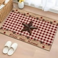 thumbnail image 2 of Country Star Farm Bathroom Mat 2x3 FT, Non Slip Small Kitchen Mat, Farmhouse Plaid Texas Vintage Fruit Washable Soft Backed Front Door Throw Rug Non-Shedding Indoor Outdoor Doormat for Entryway Sink, 2 of 9