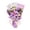 Purple, variant on Hand Crocheted Flower Bouquet - 11.8" Blue and White Floral Arrangement, Forever Blooming Home Decor, Allergy Safe Knit Gift for Desk