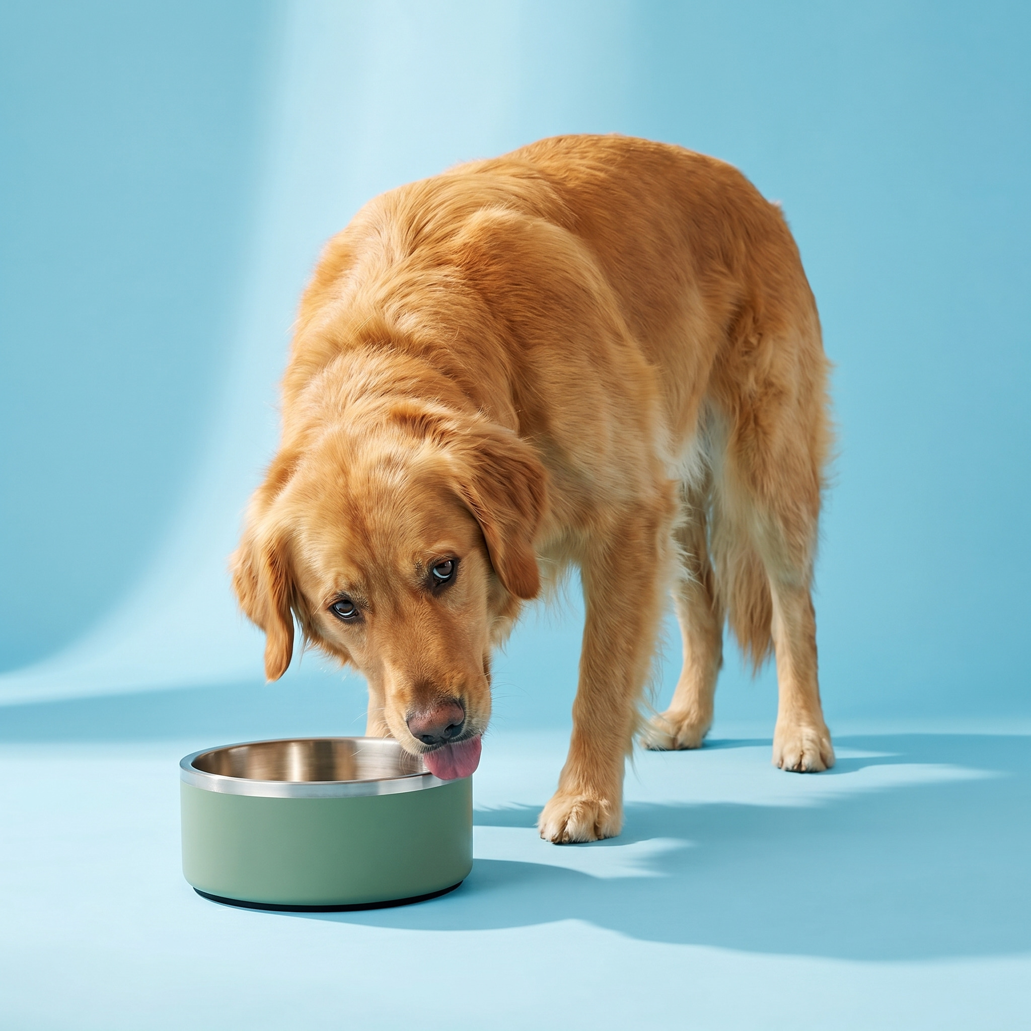Vibrant Life Stainless Steel Double Wall Pet Bowl, 7.5 Cup, Sage photo 2