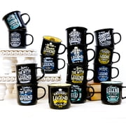 Pavilion Gift Company - Boss Absolute Legend - Ceramic 13-ounce Campfire Mug, Double Sided Coffee Cup, Boss Gifts, Gifts For Boss, Boss Mug, 1 Count (Pack of 1), 3.75” x 5” x 3.5”, Black/Blue