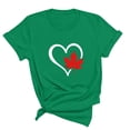 thumbnail image 3 of Fiudx Ofertas Flash Artículos En Oferta Camiseta Básica de Verano de Manga Corta Informal para Mujer, Blusa con Estampado de Hoja de Arce Del Día de Canadá, Camiseta con Cuello Redondo, 3 of 3