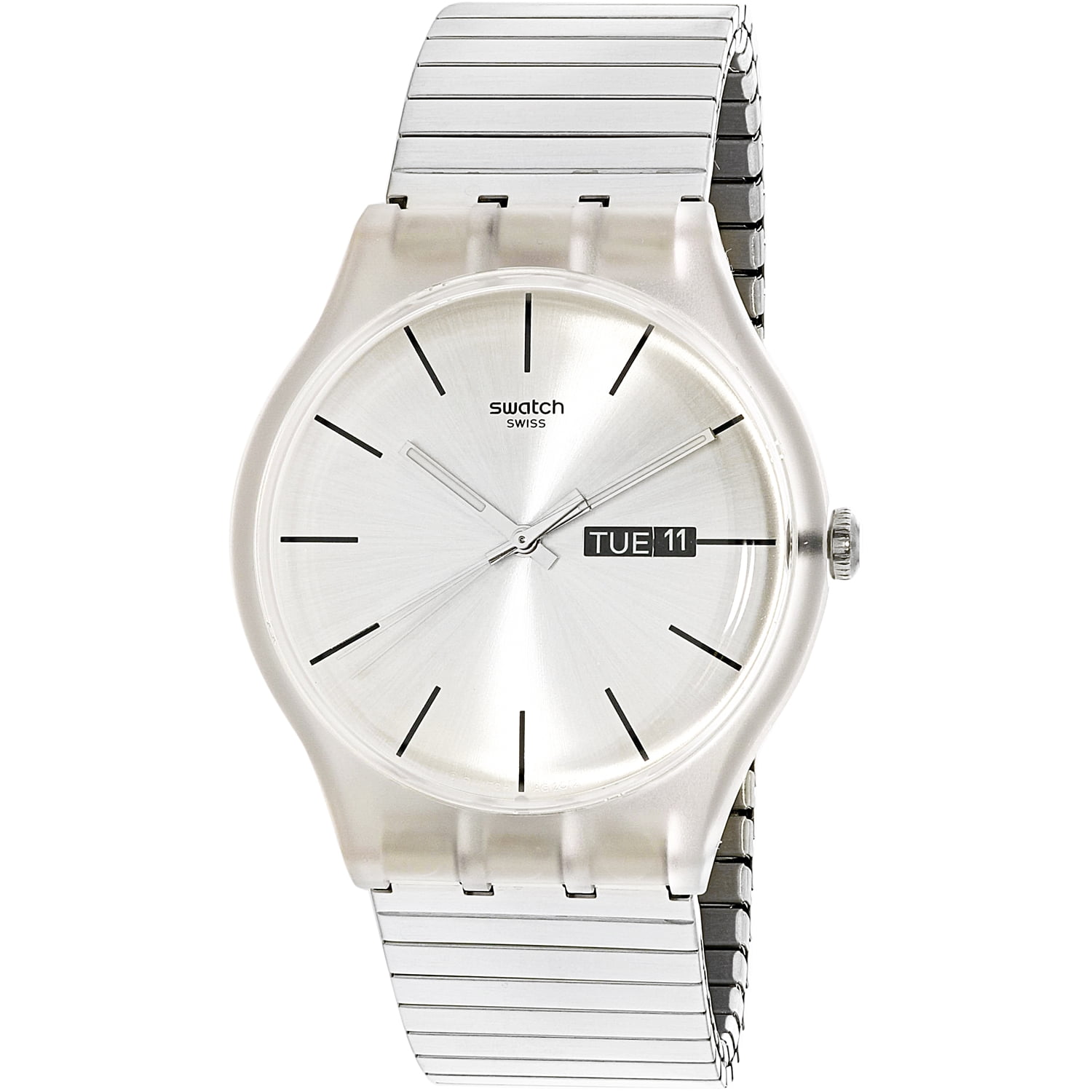 Swatch Men's Resolution SUOK700A Silver Stainless-Steel Plated Quartz ...