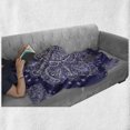 thumbnail image 6 of Ethnic Soft Flannel Fleece Throw Blanket, Floral Ornament Round Mandala Paisley Inspired Retro Style, Cozy Plush for Indoor and Outdoor Use, 70" x 90", Lavender Blue Indigo, by Ambesonne, 6 of 6
