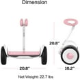 thumbnail image 7 of Segway Ninebot S Kids, Smart Self-Balancing Electric Scooter with LED Light, Designed for Children, White, 7 of 7