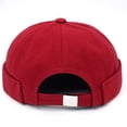 thumbnail image 6 of Cotton Docker Sailor Skull Cap with Rolled Cuff and Brimless Design, Retro Worker Cap for Men and Women in Classic Harbour Style, Versatile Beanie Watch Cap for Casual and Everyday Wear,Red, 6 of 9