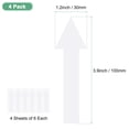 thumbnail image 3 of Uxcell Paquete de 4 Etiquetas Adhesivas Flecha Impermeables de 4 x 1 pulgadas para Marcado de Paredes/Señal de Tráfico [Blanco], 3 of 6