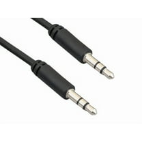Cable Leader 12ft Ultra Slim 3.5mm Male to Male Stereo Audio AUX Cable, Black