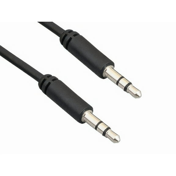 Cable Leader 3ft Ultra Slim 3.5mm Male to Male Stereo Audio AUX Cable, Black