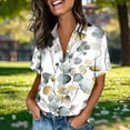 thumbnail image 7 of Ruimatai Women's Casual Printed Short Sleeve Button Down Blouse with Pocket Comfortable Stylish Tops, 7 of 7